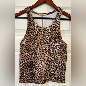 RAGDOLL Los Angeles Brown Leopard Workout Tank Size Large